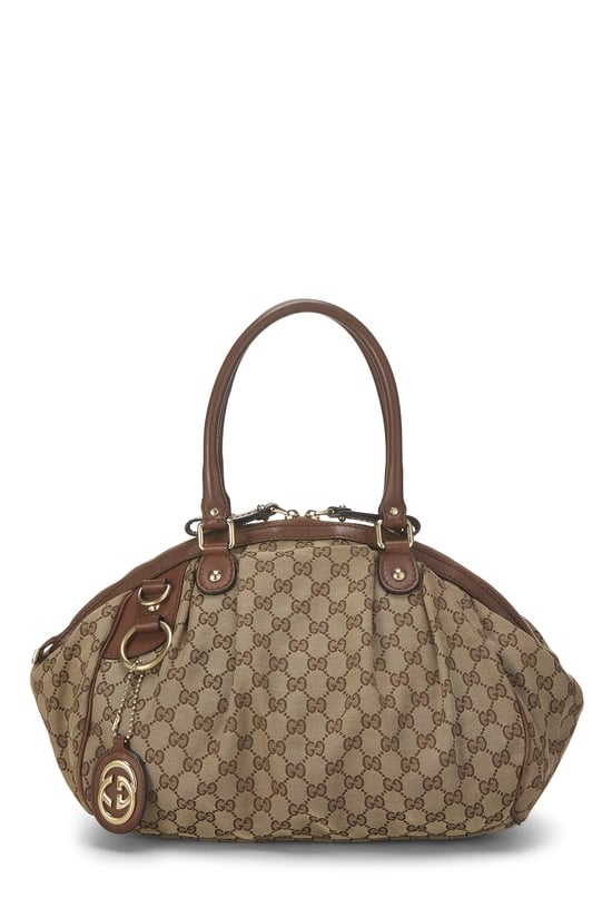 Brown Original GG Canvas Sukey Boston Handbag