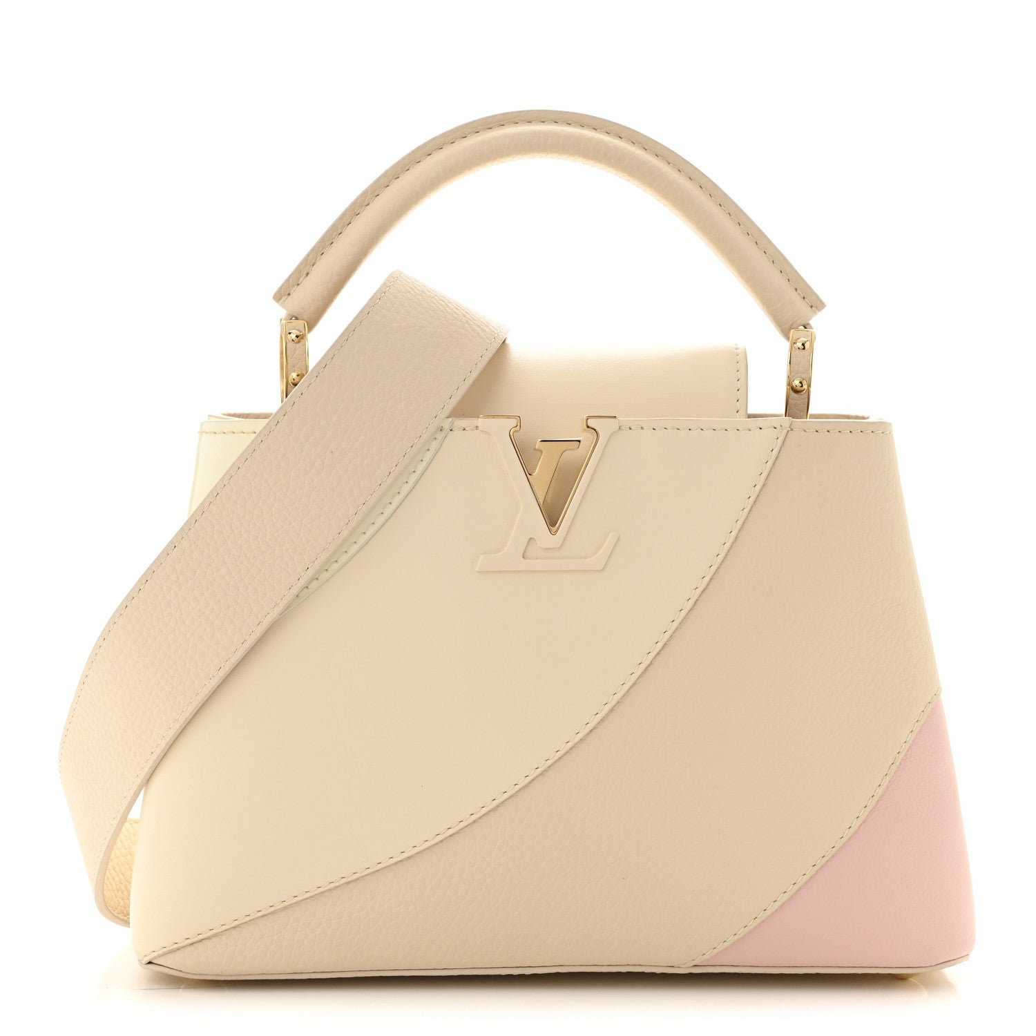 Louis Vuitton Taurillon Gelato Capucines BB Tonal Vanilla Beige