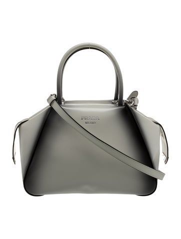 Prada Enameled Metal Triangle Supernova Small