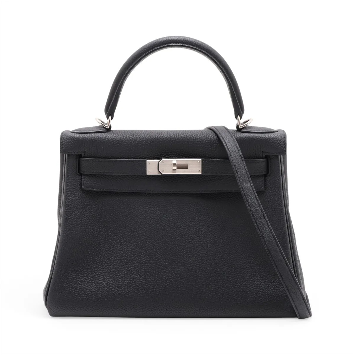 Hermès Kelly 28 Le Tournay Togo Black Matte silver hardware