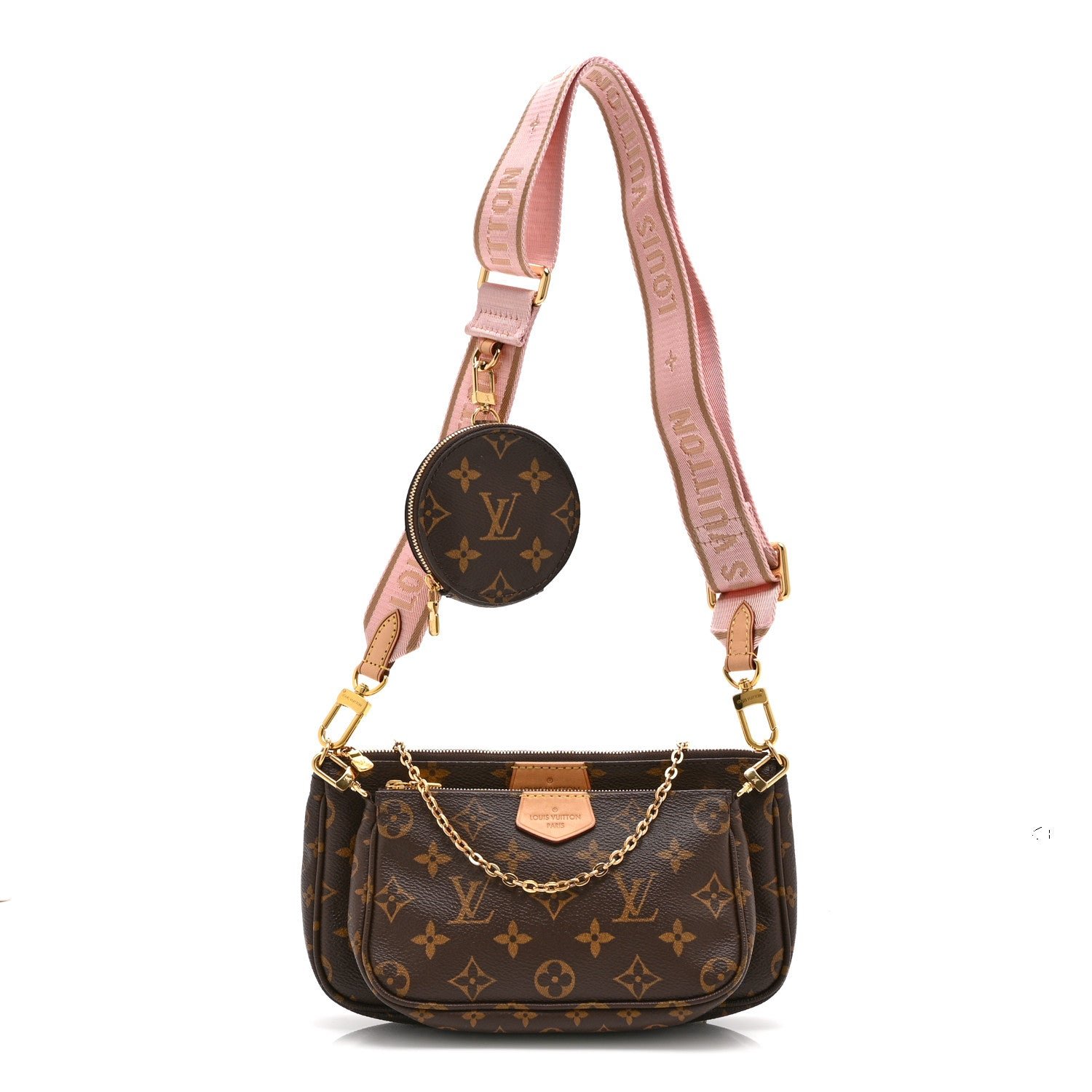 Louis Vuitton Monogram Multi Pochette Accessories Rose Clair