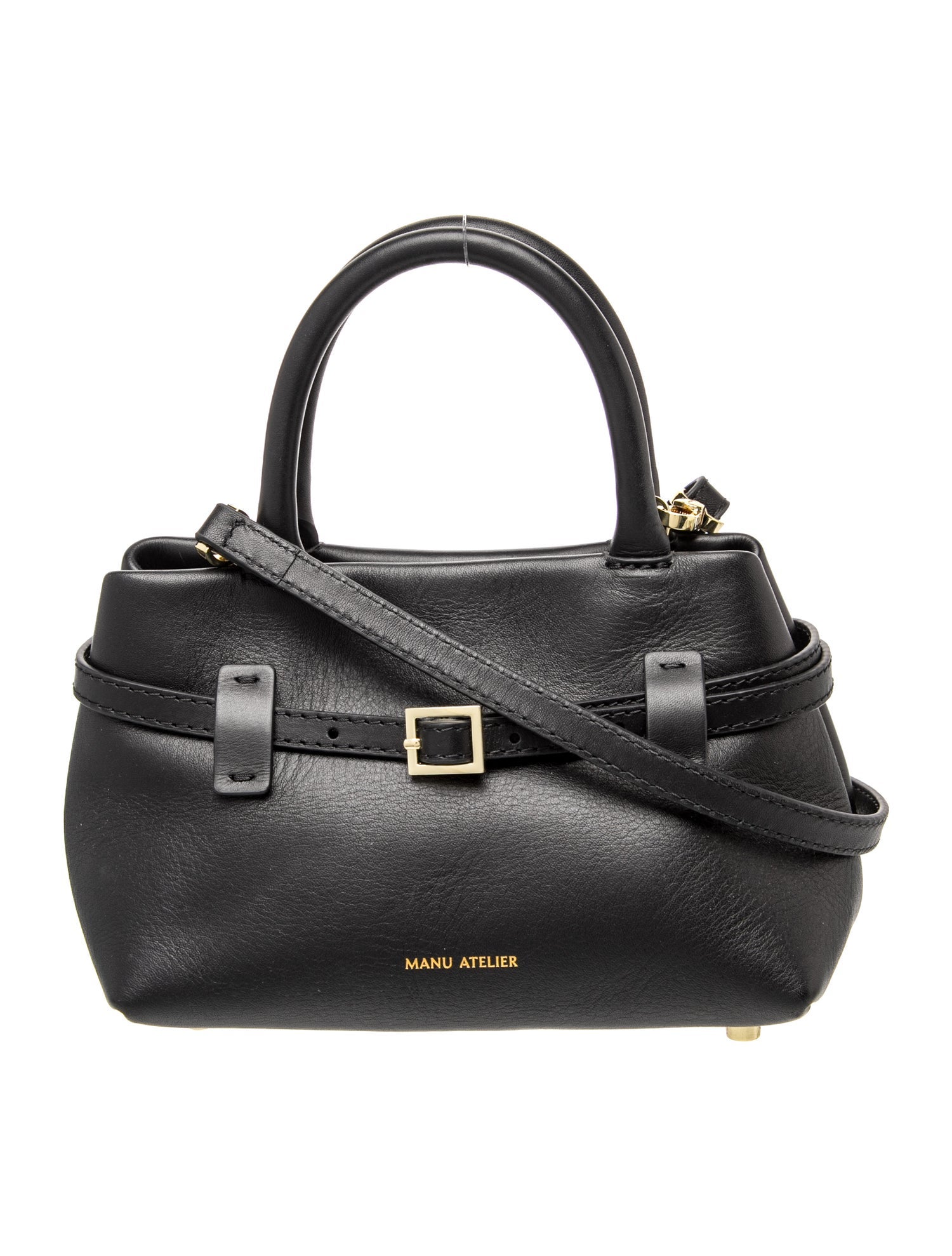 Manu Atelier Leather Top Handle Bag