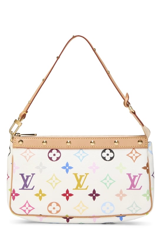Takashi Murakami x Louis Vuitton White Monogram Multicolore Pochette Accessoires