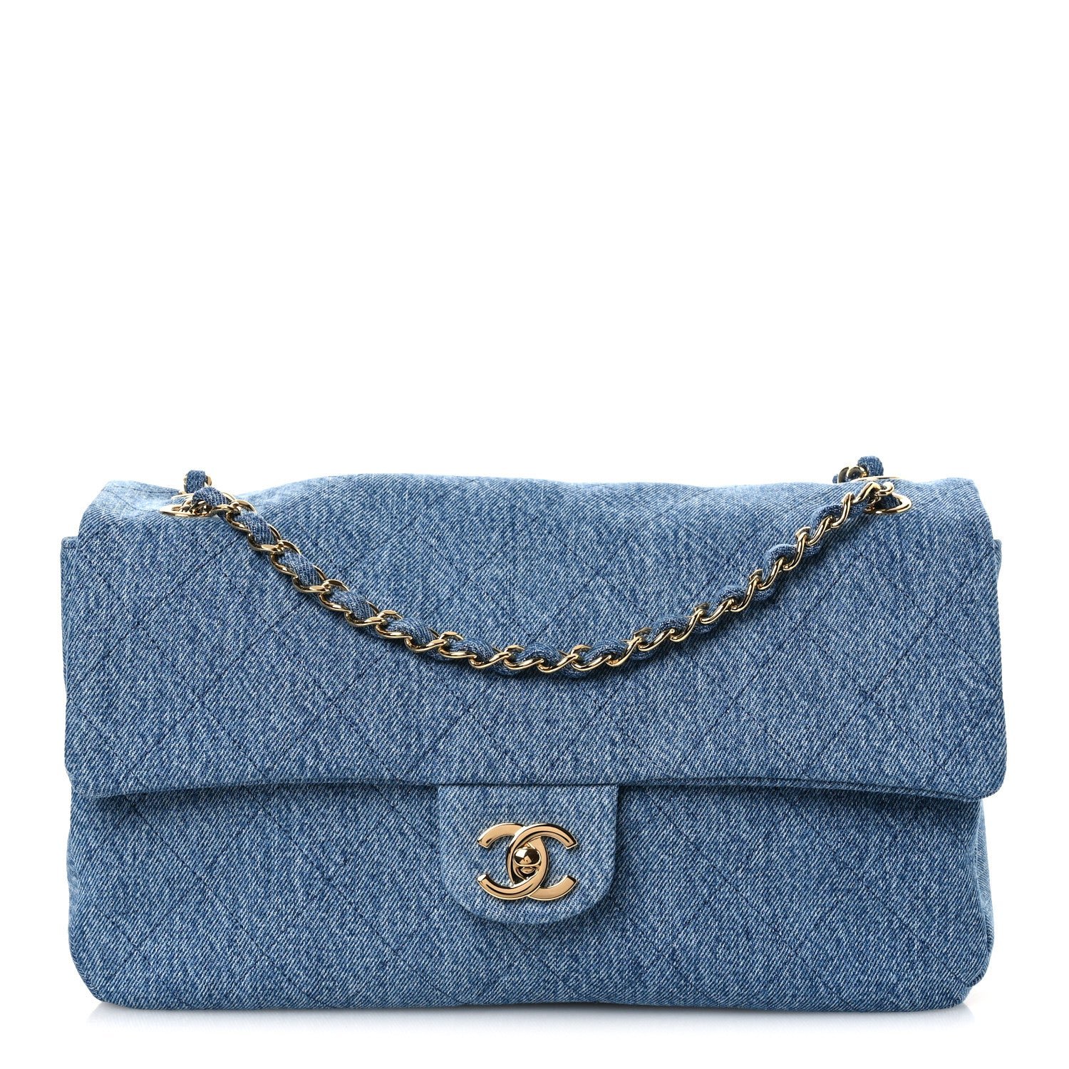 Chanel Denim Small Souplissimo Maxi Flap Blue