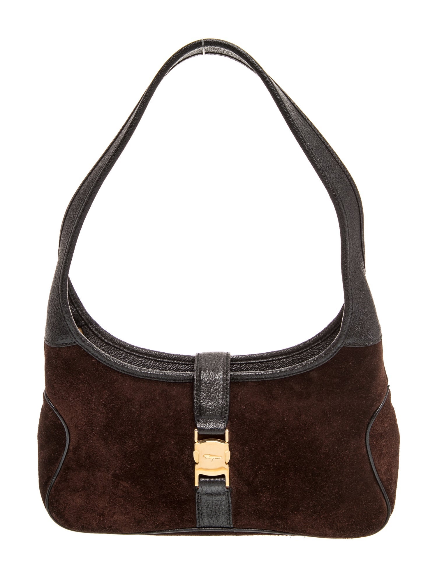 Ferragamo Suede Shoulder Bag