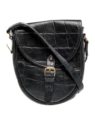 Embossed Leather Crossbody Bag
