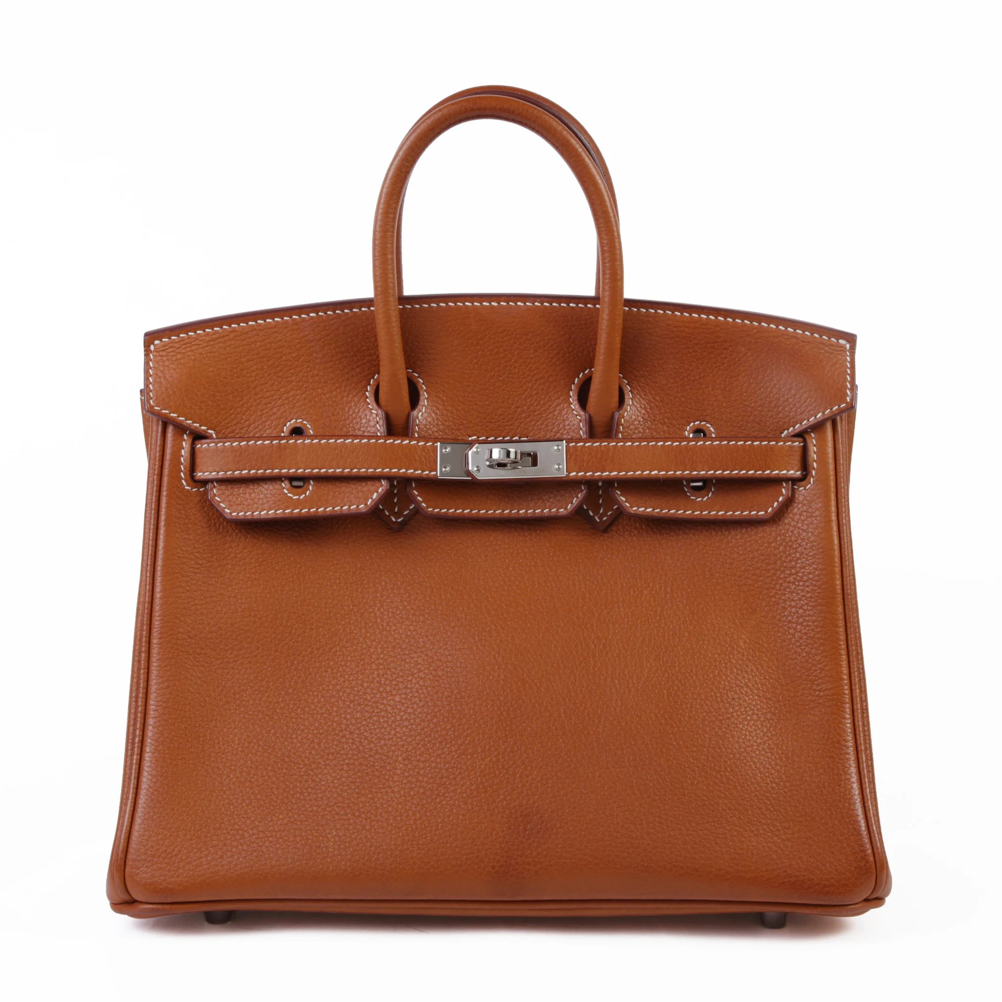 Very Good ( Rank A) HERMÈS Birkin 25 Fauve (34) Barenia Faubourg Palladium hardware Y (2020)