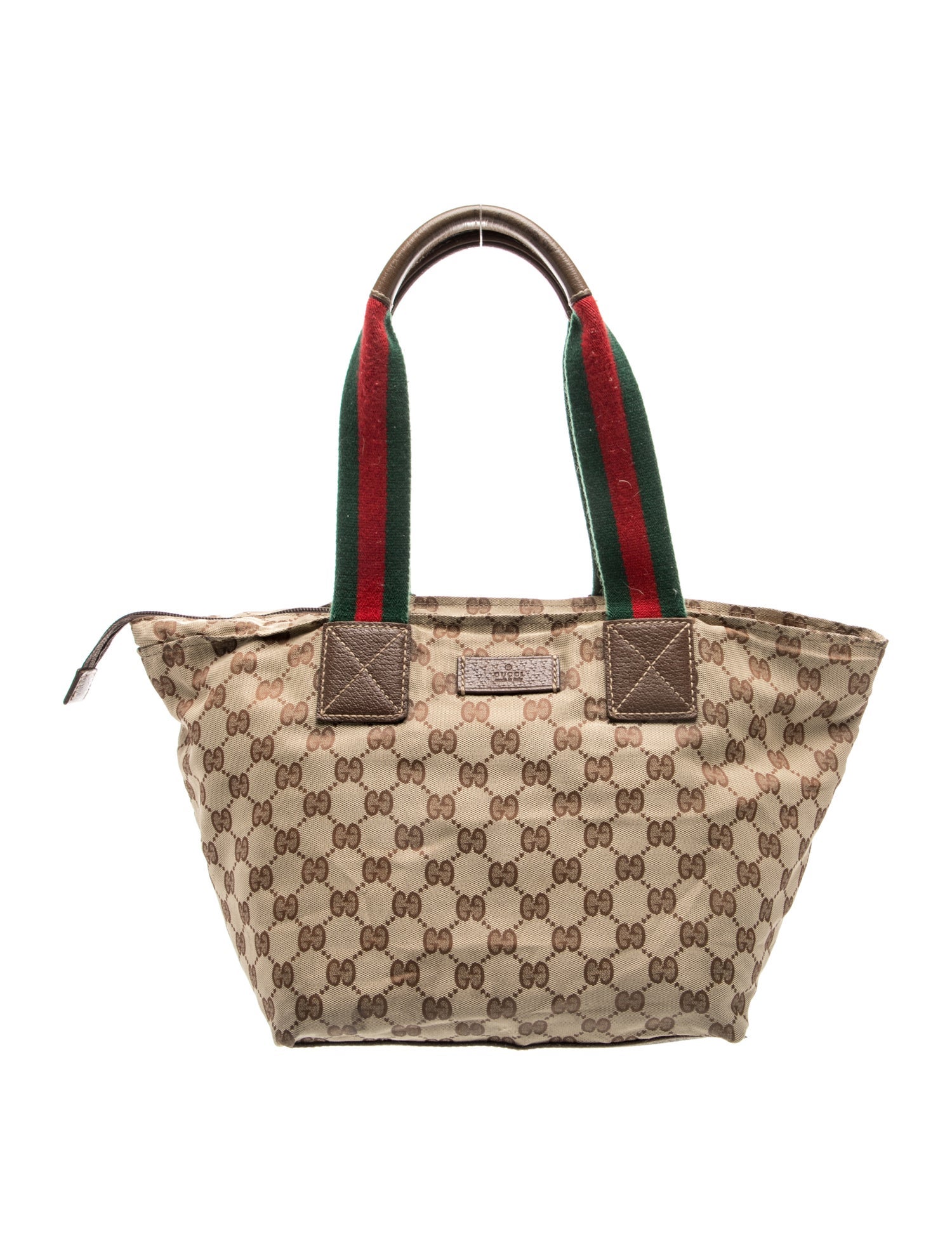 GG Canvas Web Tote Bag Medium Vintage
