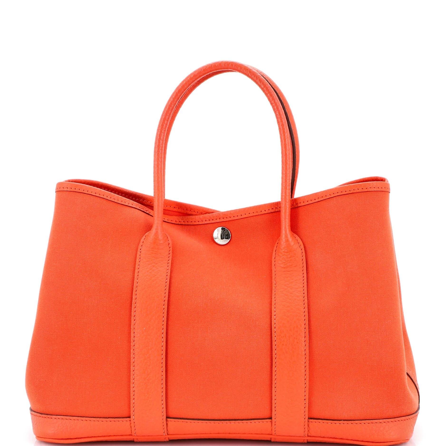Hermes Garden Party 30 Handbag Orange 2016