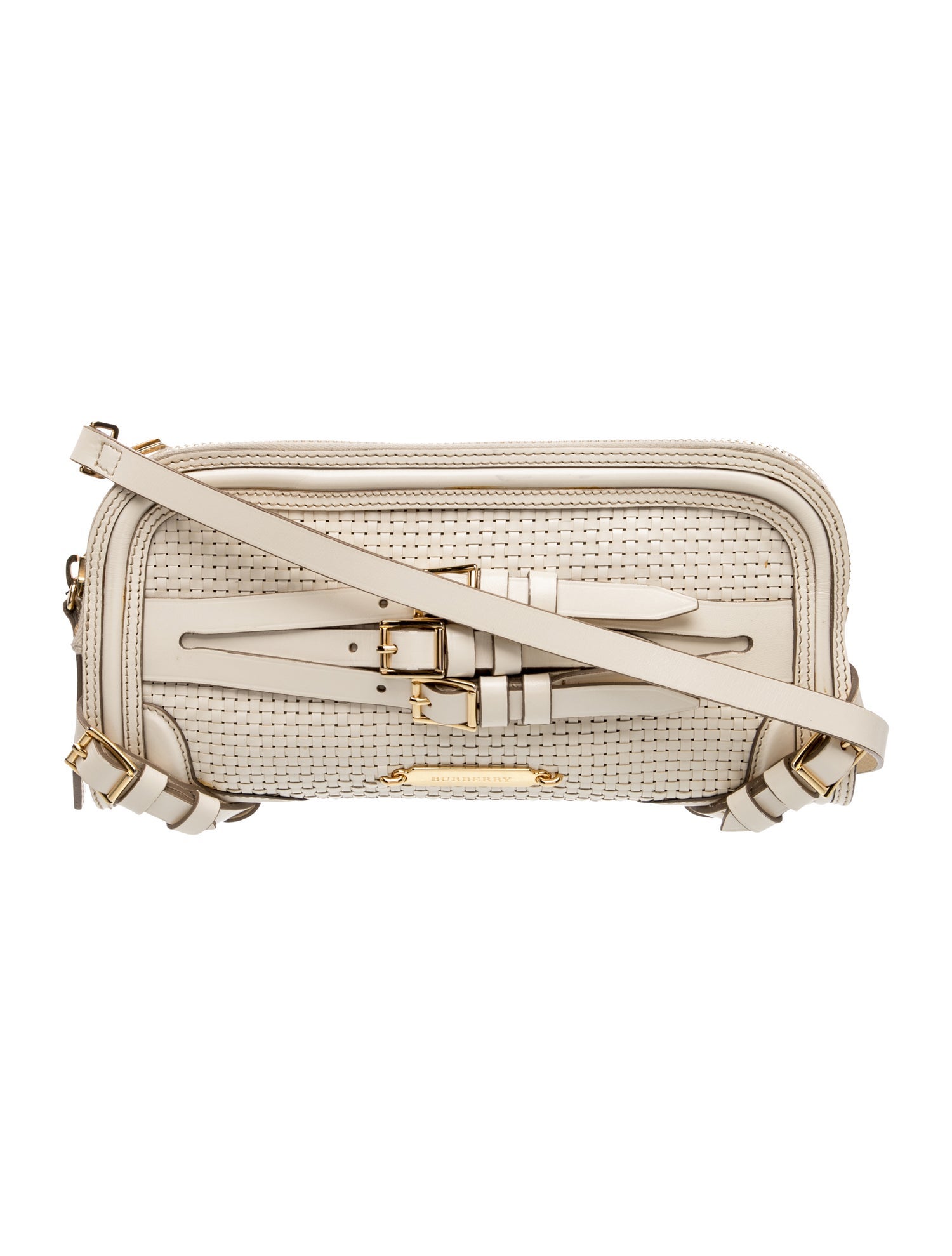 Leather Perforated Leather Double Buckle Small