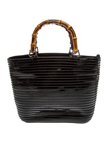 Bamboo Top Handle Bag Vintage