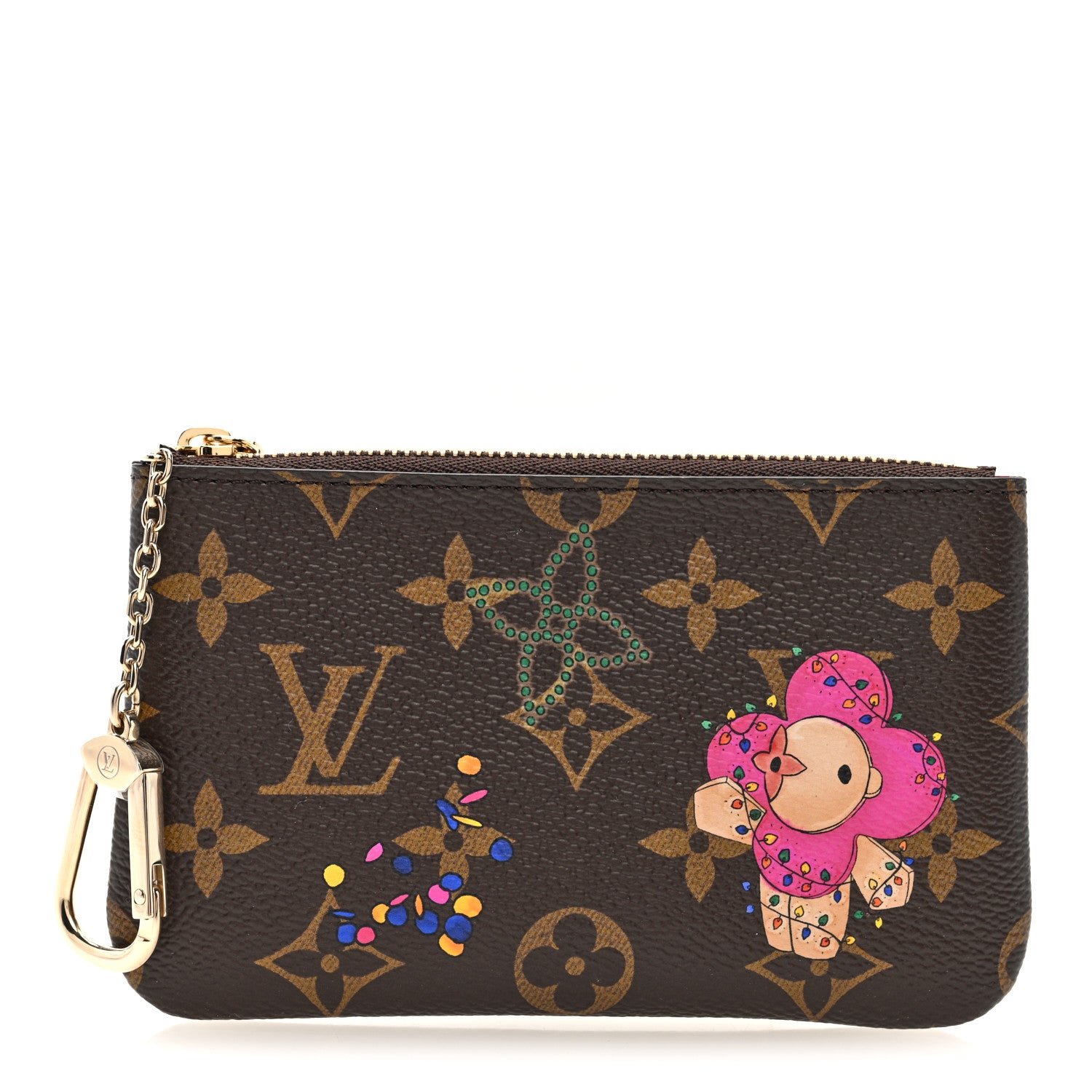 Louis Vuitton Monogram 2025 Vivienne Winter Holiday Key Pouch S Frozen Orchid