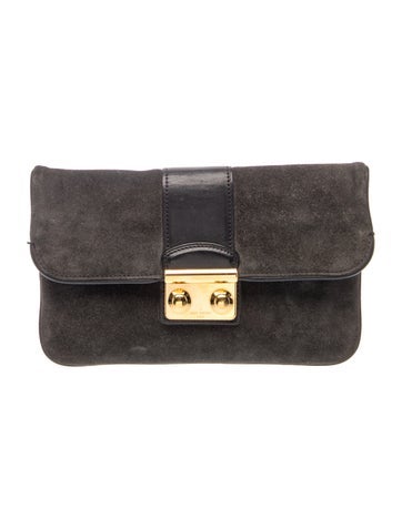 Suede SC Slim Clutch Vintage