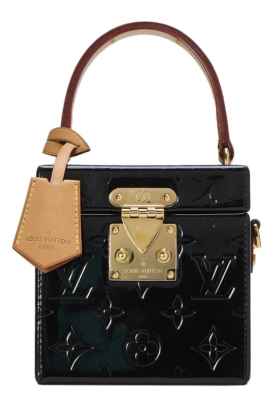 Black Vernis Leather Bleecker Box Bag