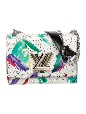 Louis Vuitton Leather Splash Print Twist MM