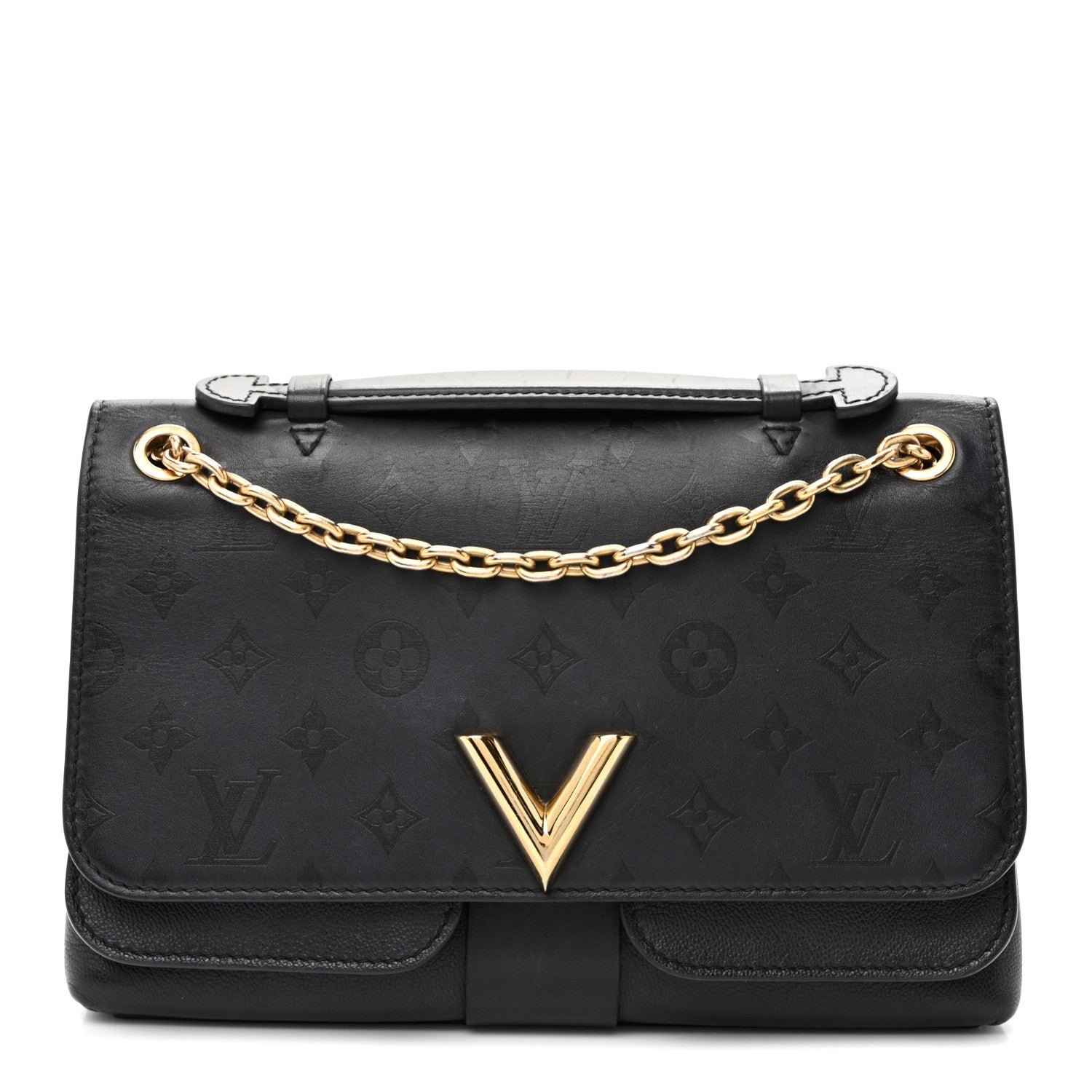Louis Vuitton Calfskin Monogram Very Messenger Black