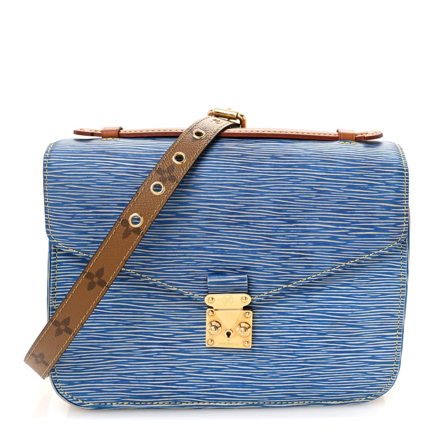 Louis Vuitton Epi Reverse Monogram Pochette Metis Denim Light
