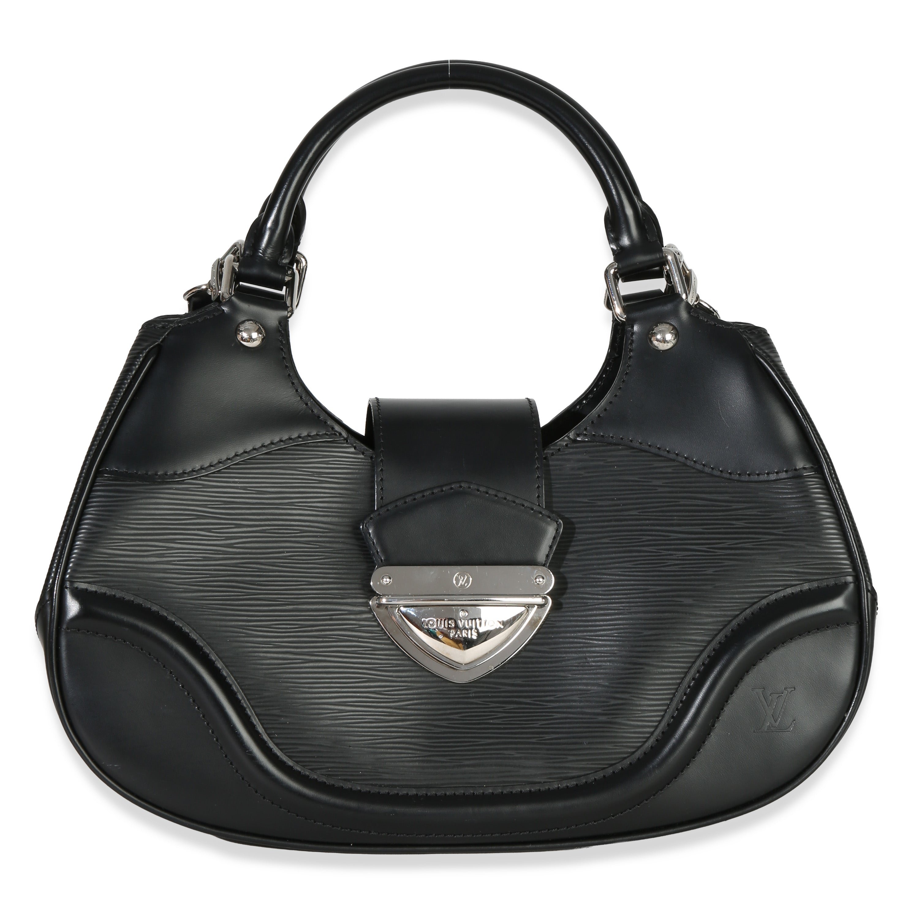 Black Epi Leather Montaigne Shoulder Bag