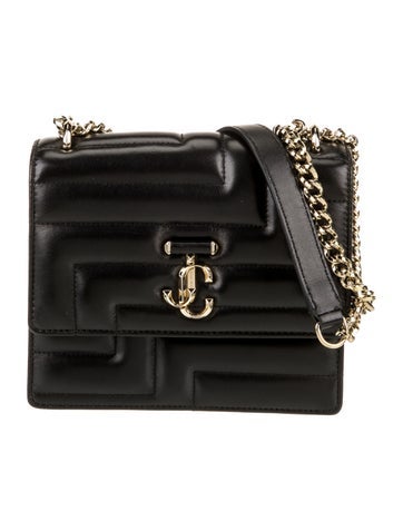 Jimmy Choo Leather Avenue Quad quilted shoulder bag