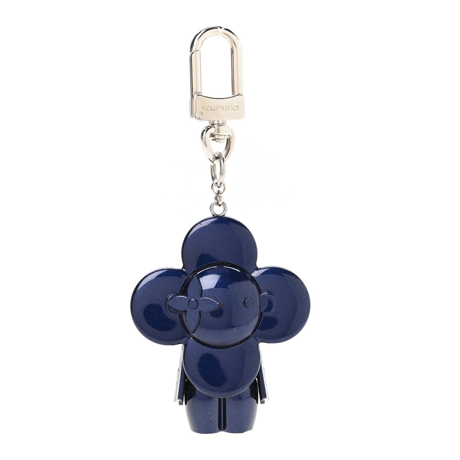 Metal Vivienne Bag Charm Key Holder Blue Marine