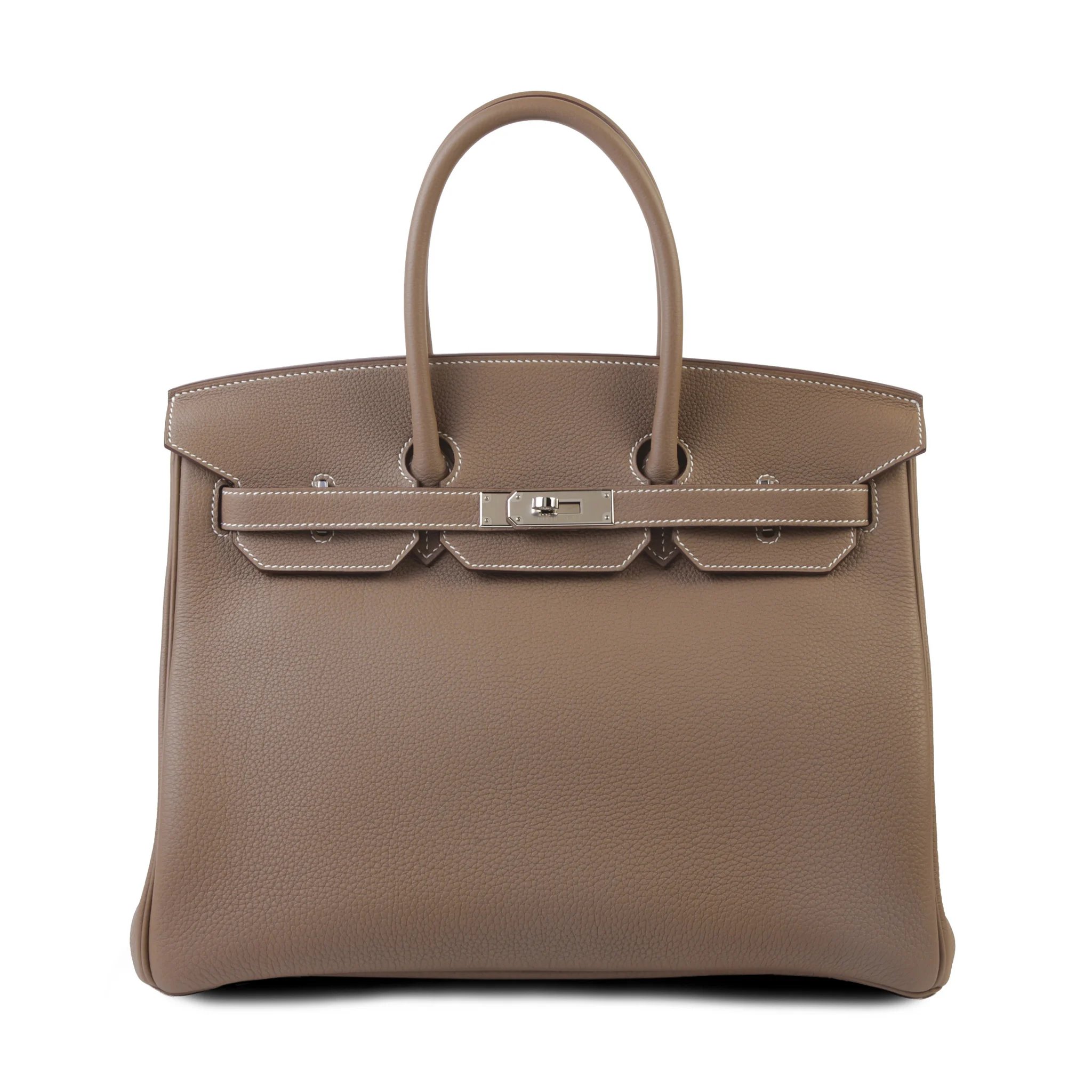 Unused ( Rank NS ) HERMÈS Birkin 35 Etoupe (18) Togo Palladium hardware B (2023)