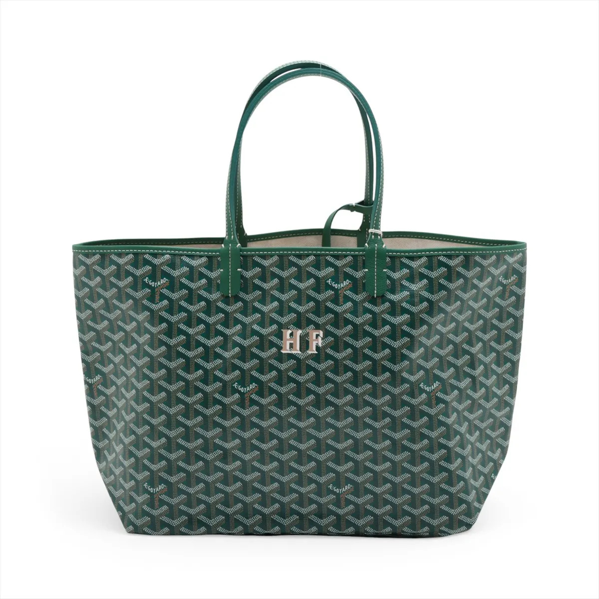 Goyard Goyard Saint Louis PM PVC & leather Tote bag Green with clip