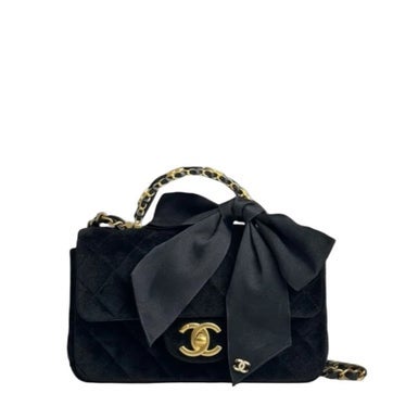 Velvet Top Handle Rectangular Flap Mini