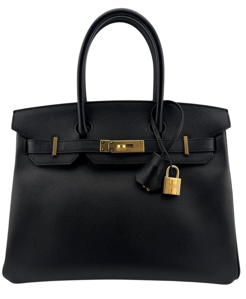 Hermes Black Epsom Birkin 30 Gold Hardware, 2017