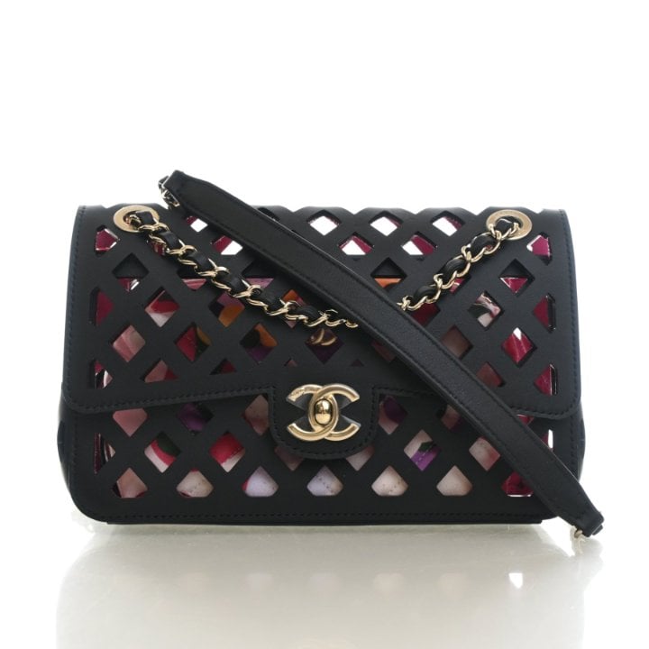 Chanel Small Calfskin See Through Flap Bag