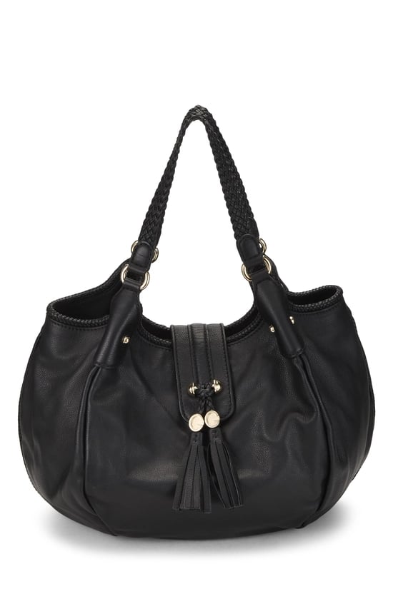 Black Leather Marrakech Hobo