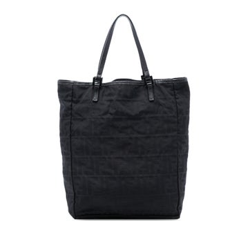 Calf Leather Zucca Canvas Tote