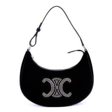 Celine Embellished Velvet Triomphe Ava