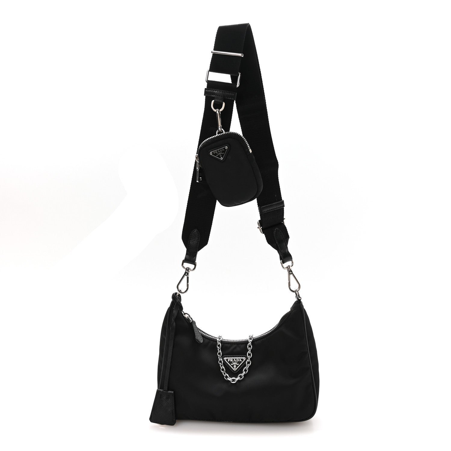 Prada Nylon Re-Edition 2005 Shoulder Bag Black