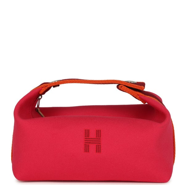 Hermes Hermes Bride A Brac Carre Case PM Hibiscus Canvas Palladium Hardware