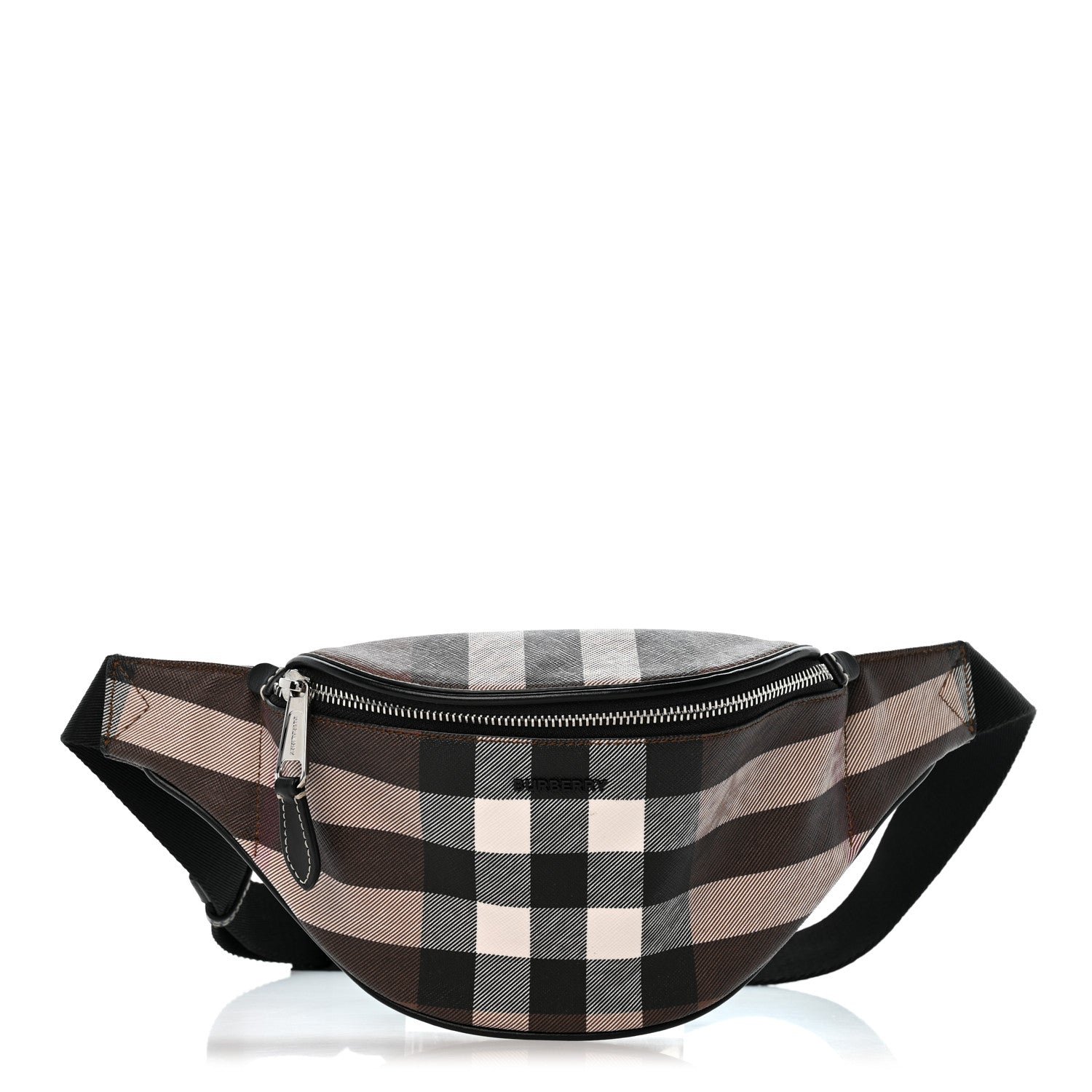 Burberry E-canvas Check Cason Bum Bag Dark Birch Brown
