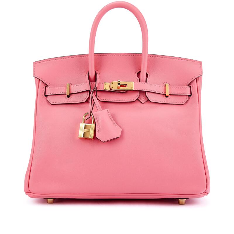 Hermes Rose Azalee Swift Birkin 25 Gold Hardware, 2017