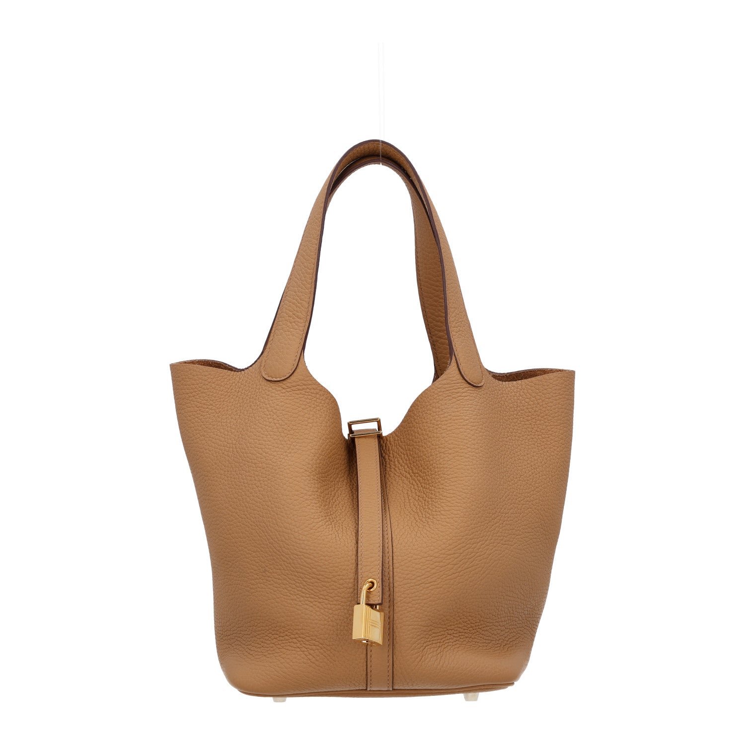 Hermes Taurillon Clemence Picotin Lock 22 MM Biscuit