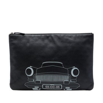 Large Printed Lambskin Cuba La Habana O Case Clutch