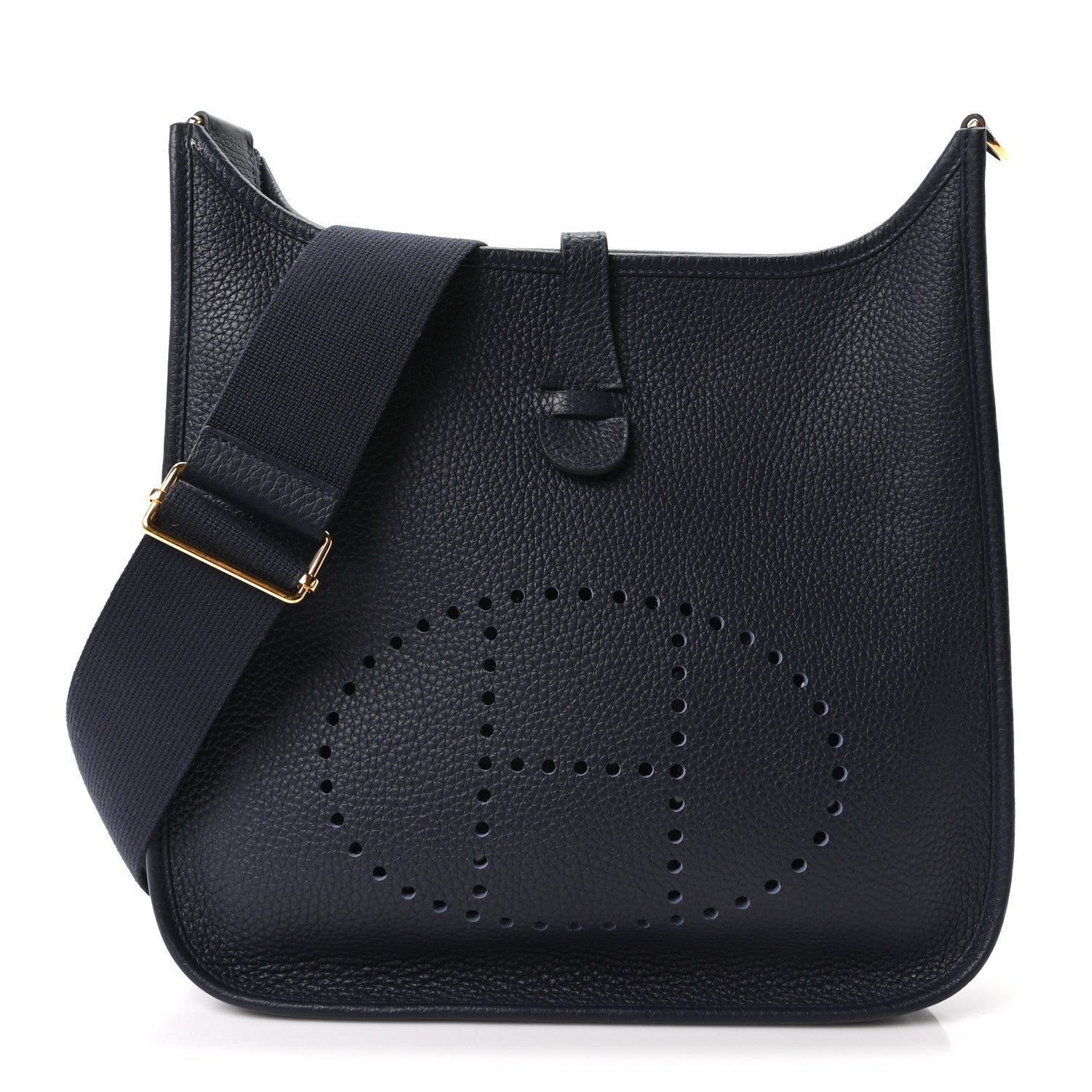 Hermes Taurillon Clemence Evelyne III PM Bleu Nuit