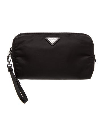 Tessuto Nylon enameled Metal Triangle Bag