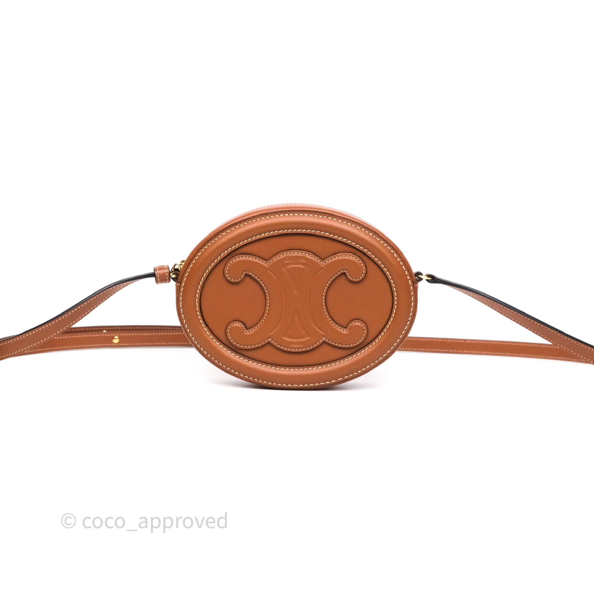 Celine Mini Oval Bag Cuir Triomphe Tan Calfskin
