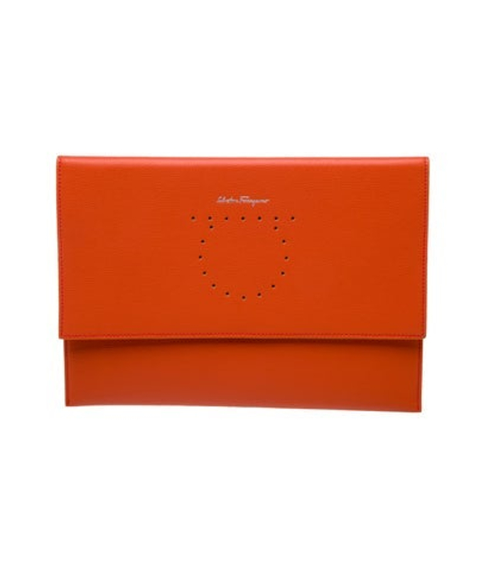 Salvatore Ferragamo Ferragamo Leather Clutch W Tags