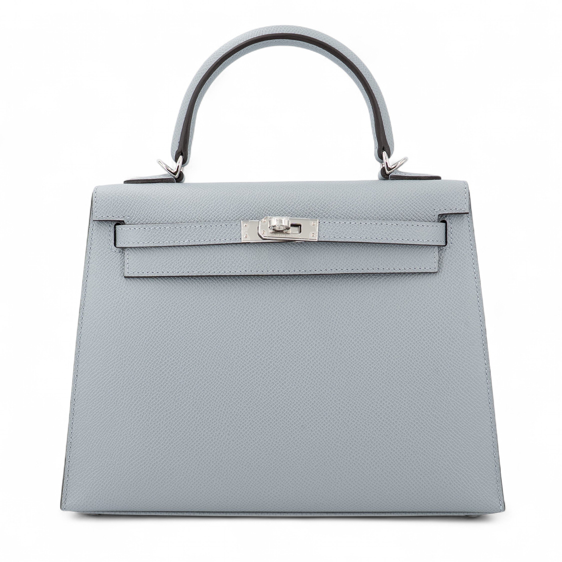 Hermes Brand New ( Rank N ) HERMÈS Kelly 25 Sellier Gris Pantin (P0) Epsom Palladium hardware K (2025)