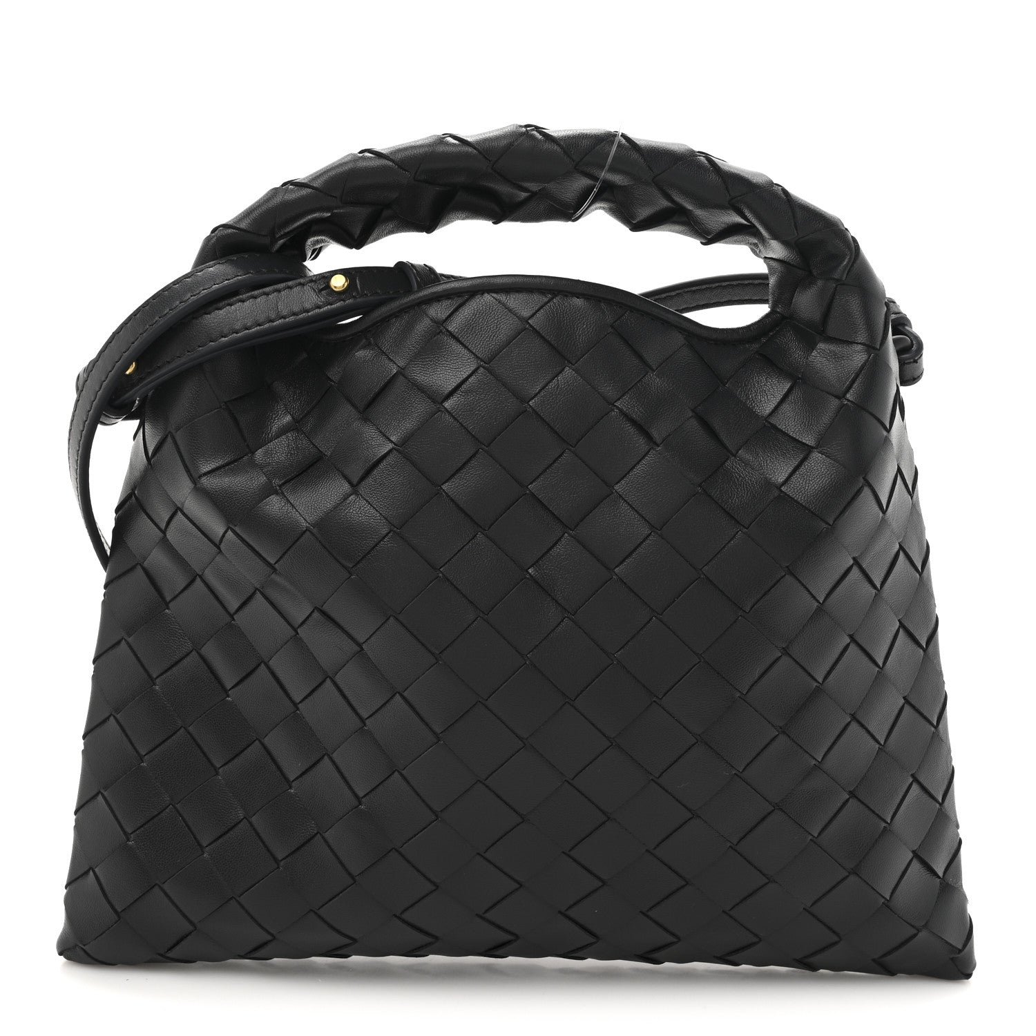 Bottega Veneta Calfskin Intrecciato Mini Hop Black