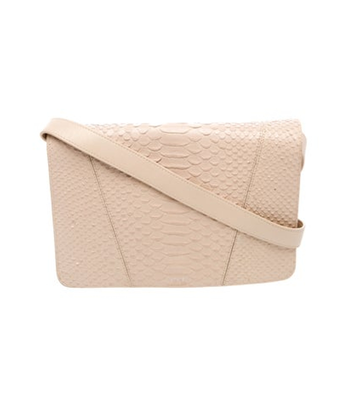 Vince Embossed Leather Messenger Bag