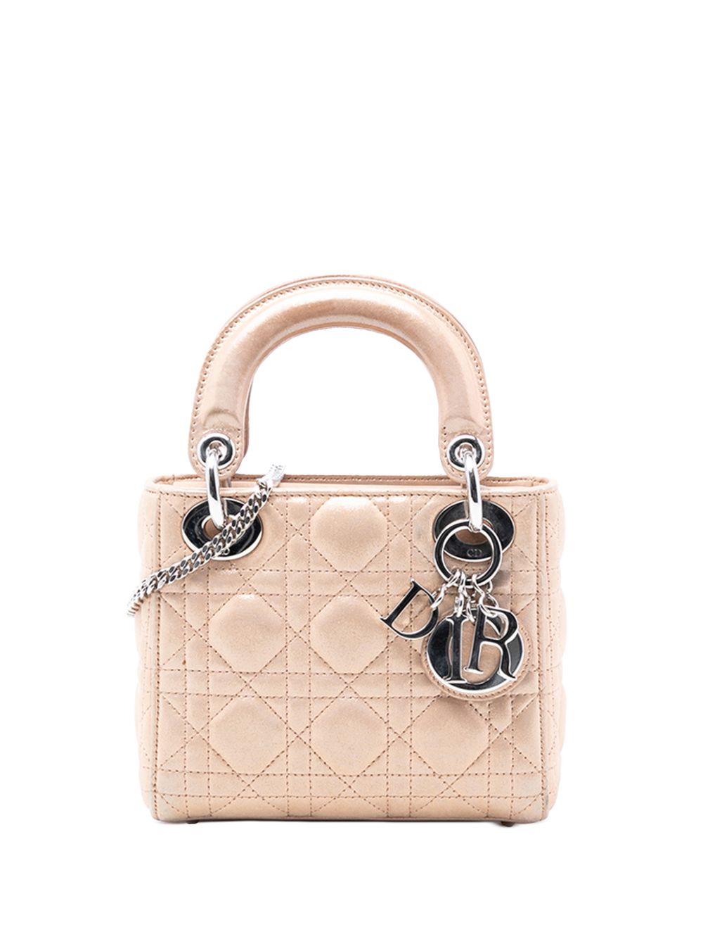 2015 Mini Iridescent Lambskin Cannage Lady Dior satchel
