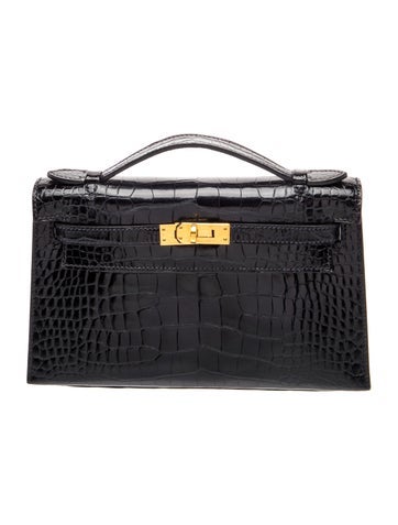 Shiny Alligator Kelly Pochette
