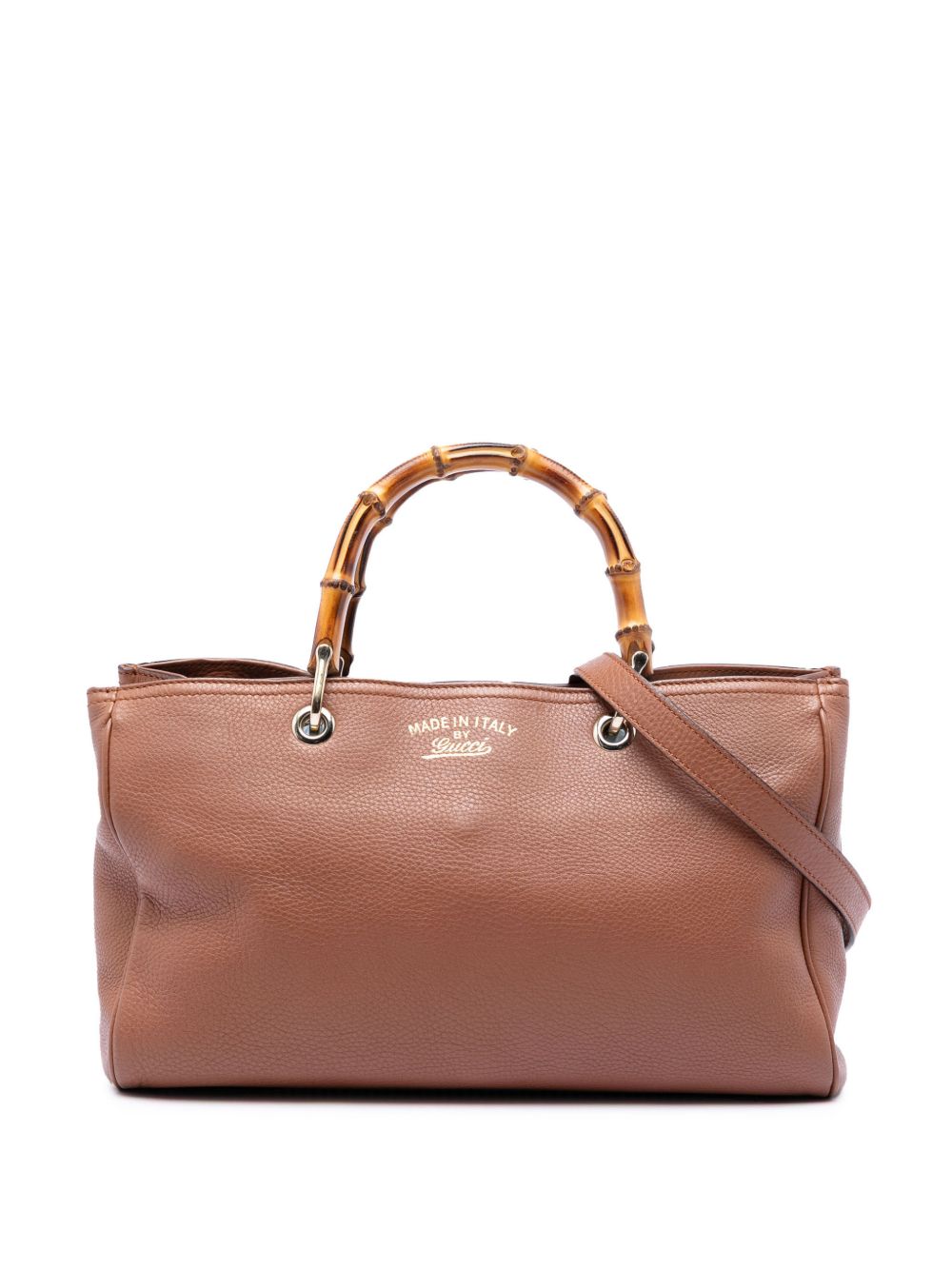 2016-2025 Medium Calfskin Bamboo Shopper satchel