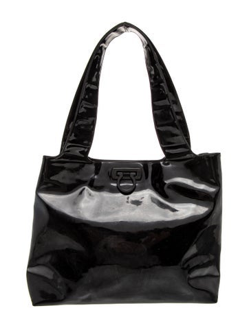 Patent Leather Top Handle Bag