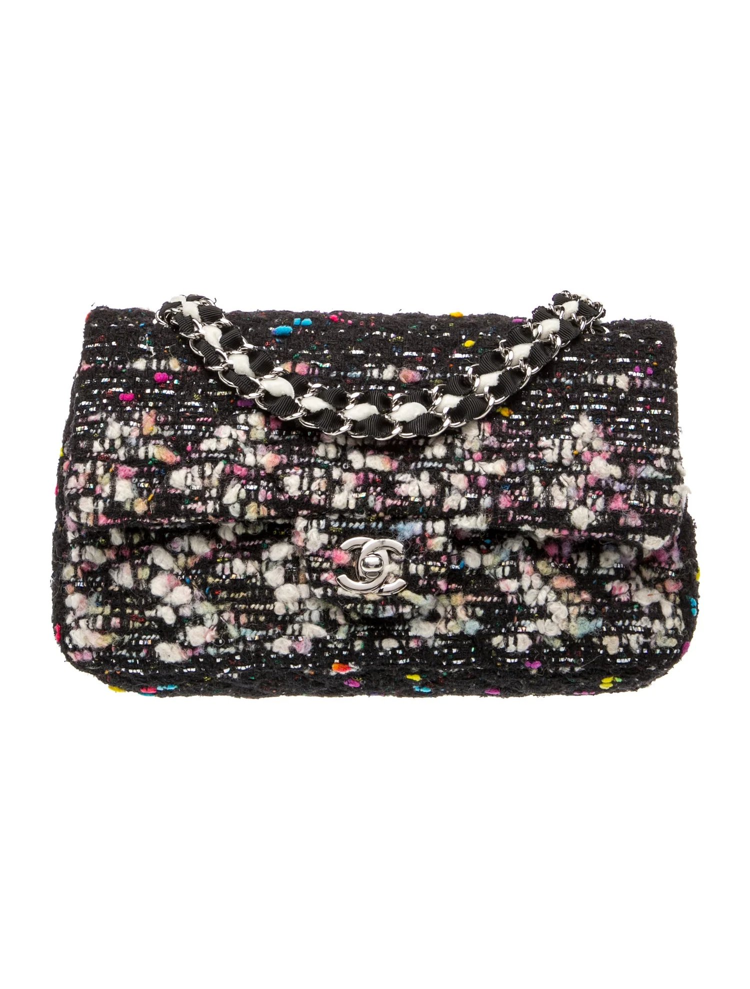 Classic Medium Tweed Double Flap Bag